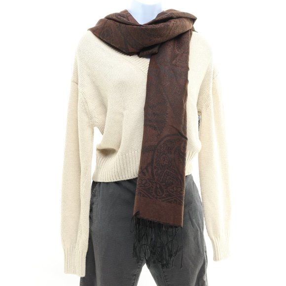 Westloop Accessories - WestLoop Pashmina Scarf • 22x66 • Brown Paisley • NWT